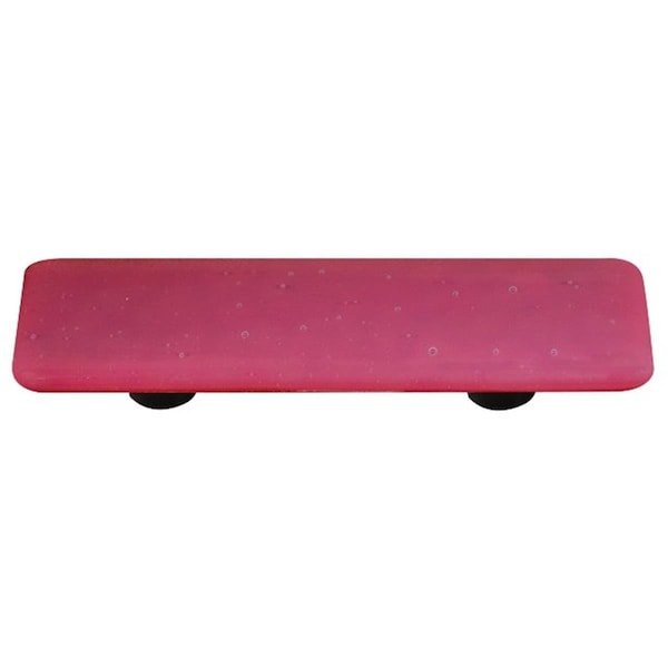Palacedesigns Opaline Red Rectangle Glass Cabinet Pull - Aluminum Post PA2521969 - main